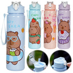 700ml Capybara Cute Water Cup with Straw & Handle for Fitness Sports