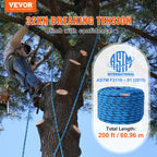 VEVOR 12.7mm Static Climbing Rope  w/ Steel Snap Hooks