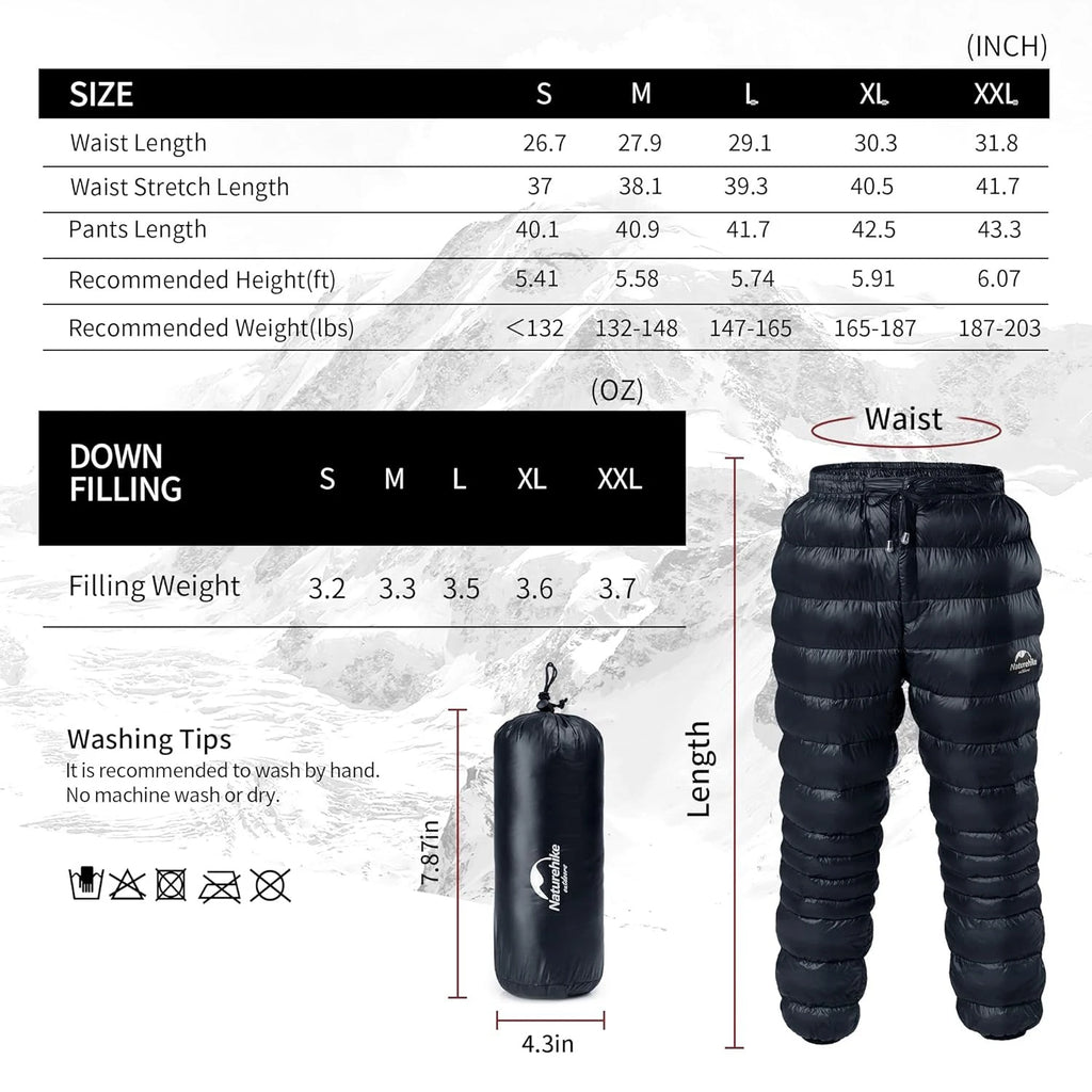 Waterproof Down Trousers For Winter Wear