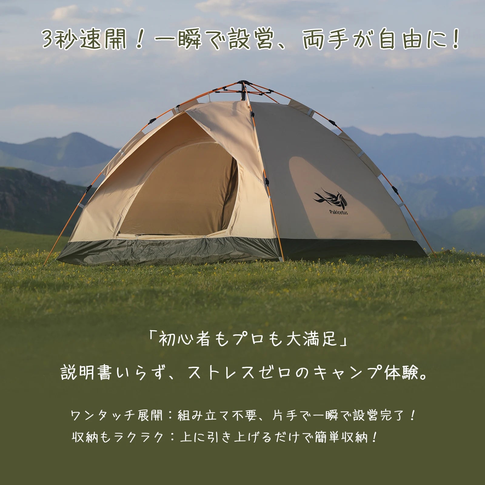 Lightweight 2-4 Person Camping Windproof Tents