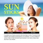 EELHOE 40g Coverage Sunscreen Stick SPF 50+ Anti-UV Moisturizing Preventing Dry Skin Long-lasting Protector Portable Care Body