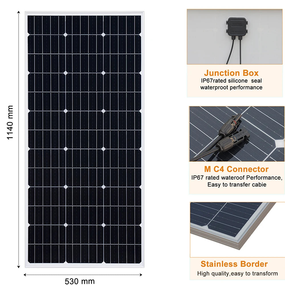 1500W Solar Panel Charger 150W 300W 450W for Battery Generator Power Station