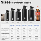 Insulated Water Bottle Thickened Stainless Steel Vacuum Design, BPA-Free