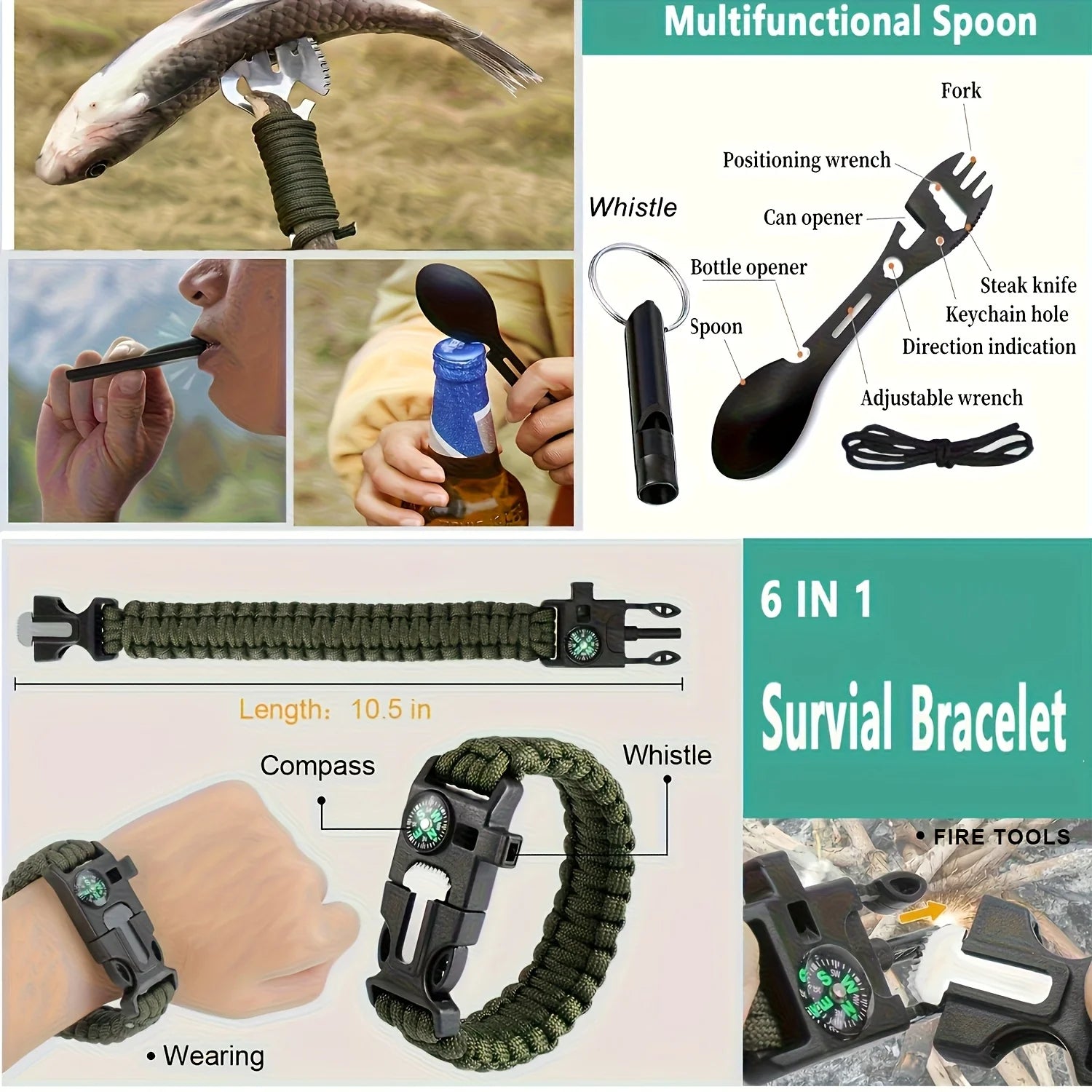 Ultimate Survival Equipment Set -20 in 1 Emergency Tools