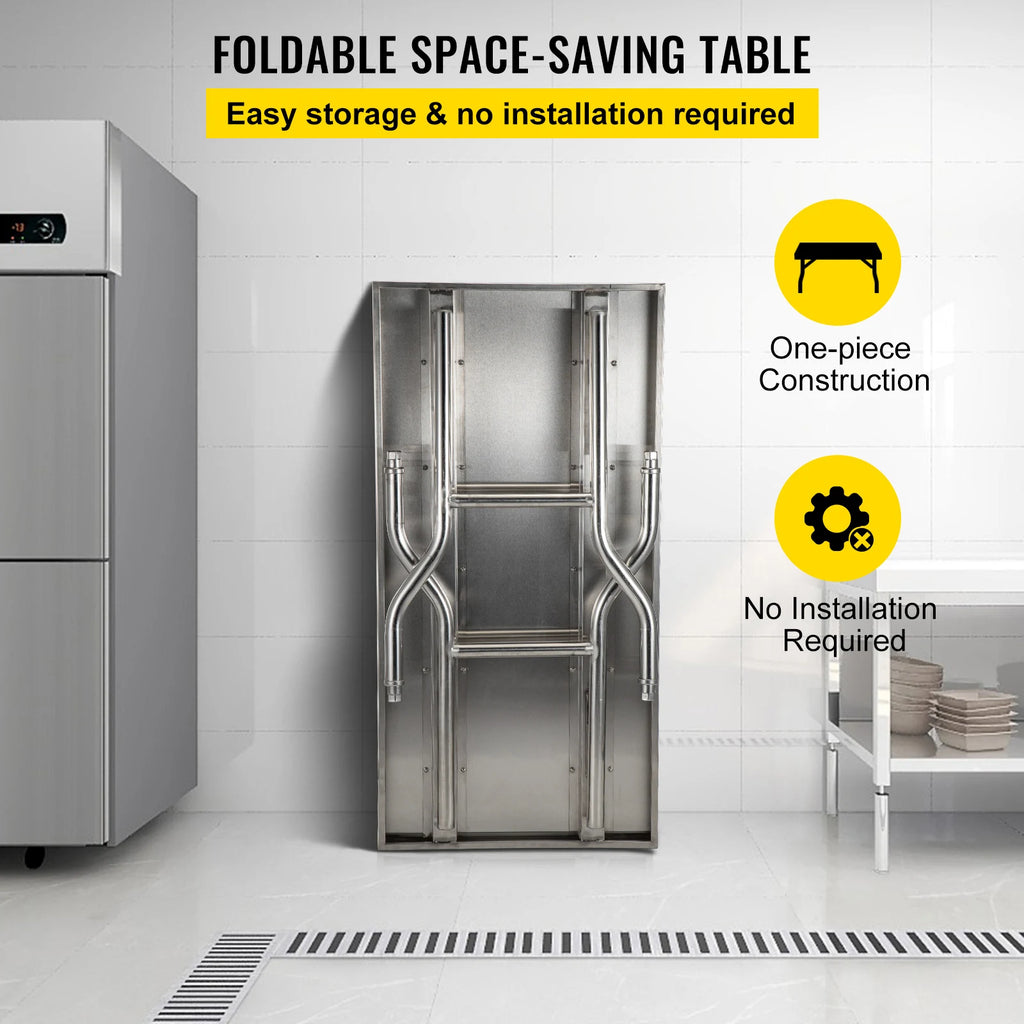 Professional SucceBuy Single/Double-Shelf Work Prep Table