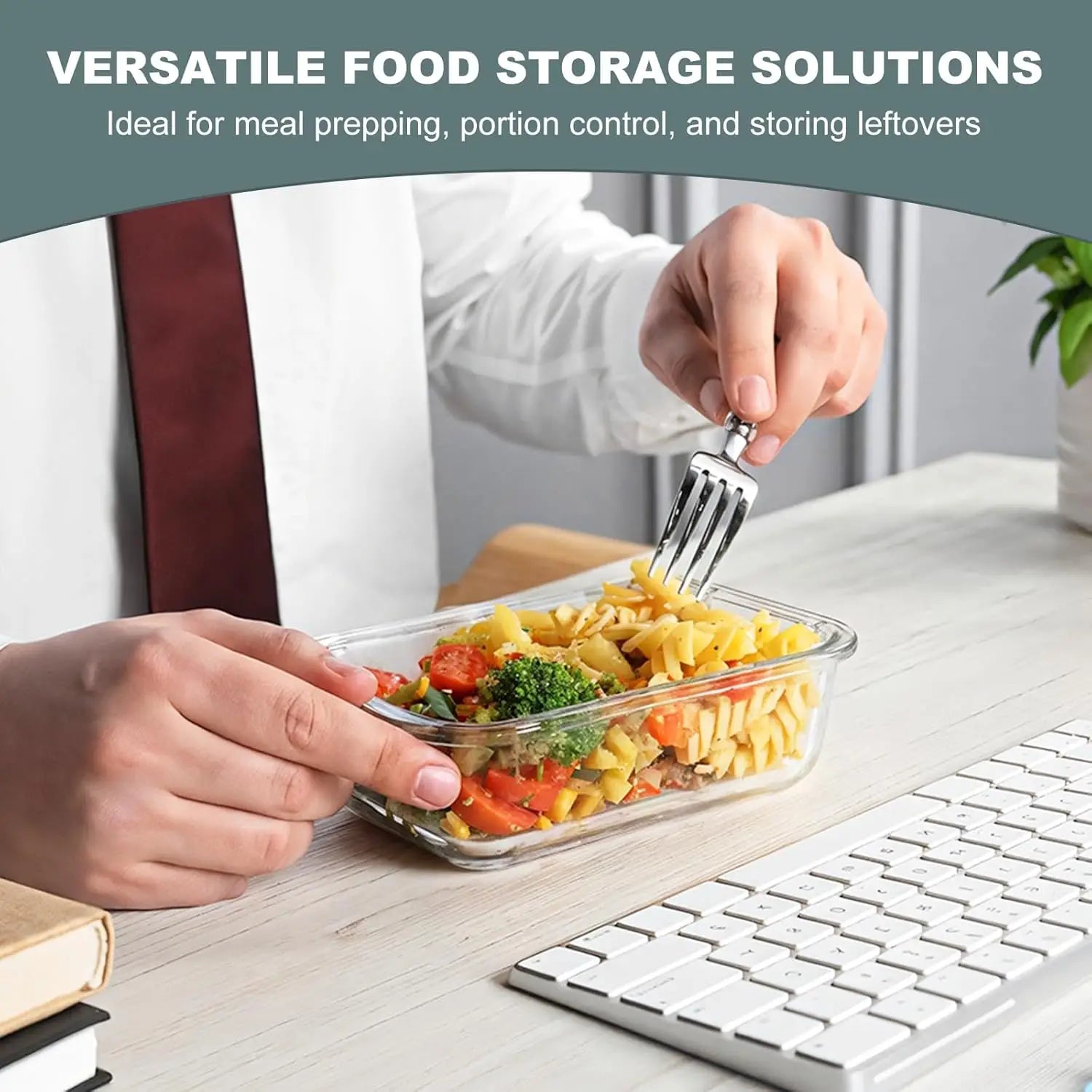 10-Pack Glass Food Storage Containers with Lids