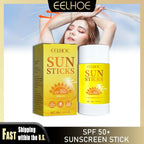 EELHOE 40g Coverage Sunscreen Stick SPF 50+ Anti-UV Moisturizing Preventing Dry Skin Long-lasting Protector Portable Care Body