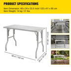 Professional SucceBuy Single/Double-Shelf Work Prep Table