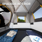 5-Person SUV Tent with Rainfly - Waterproof, Spacious 10'x8' Design for Car Camping & Standalone Use