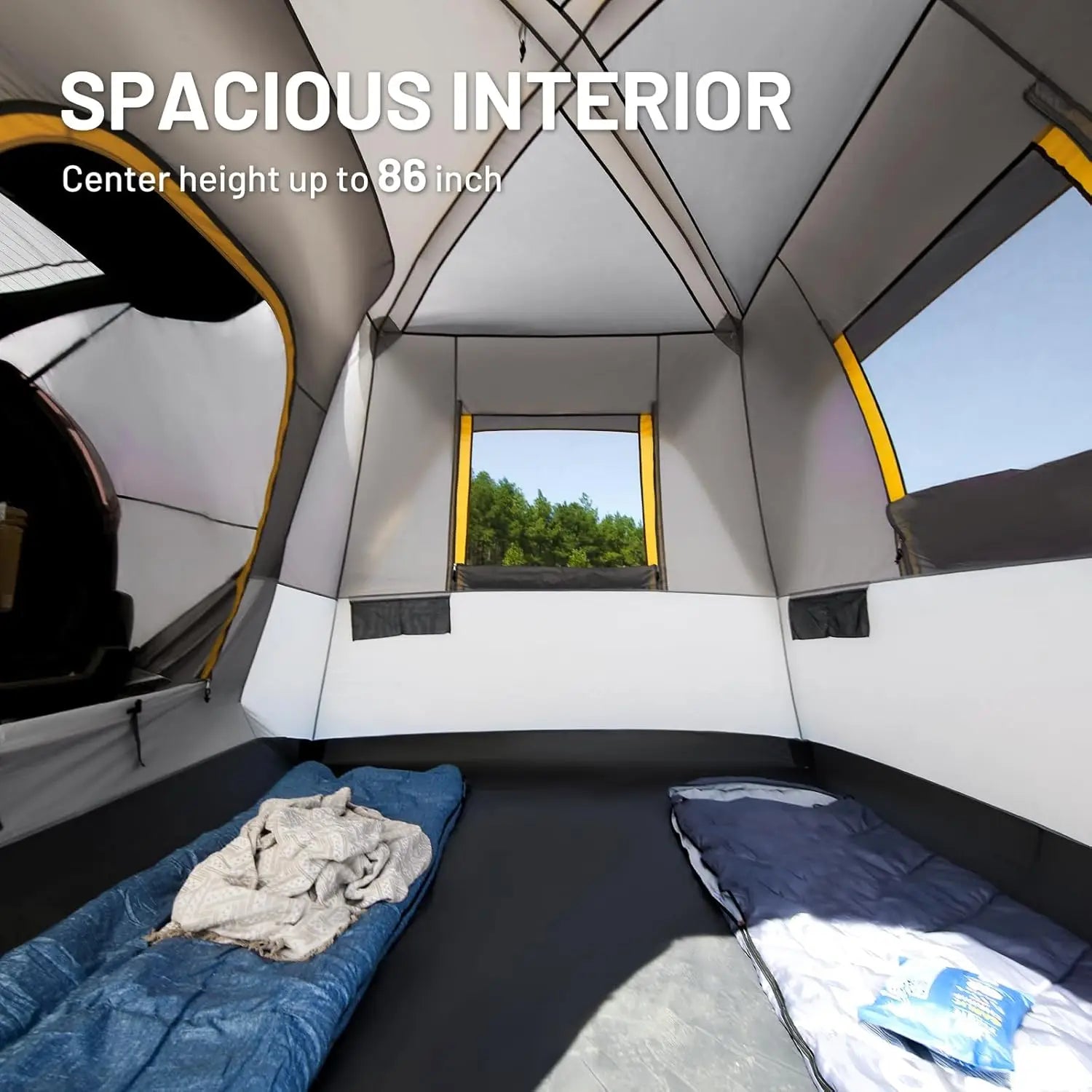 5-Person SUV Tent with Rainfly - Waterproof, Spacious 10'x8' Design for Car Camping & Standalone Use