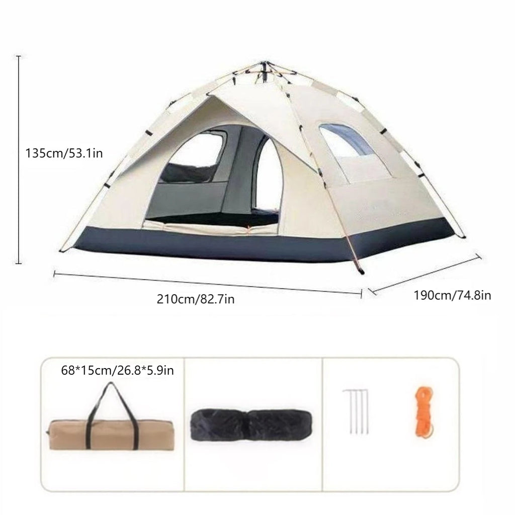Outdoor Camping Tent With Two Doors and Two Windows