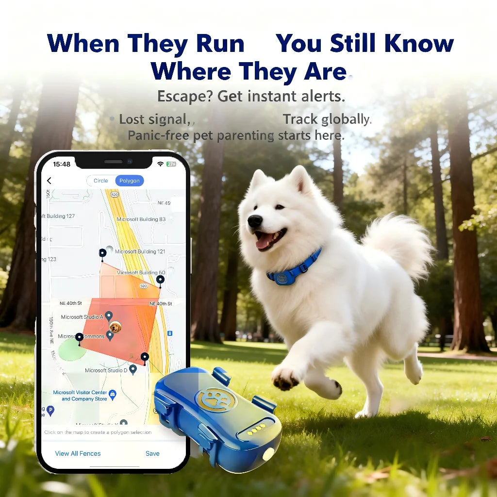 GPS Pet Tracker for Dogs And Cats With Real Time Tracking