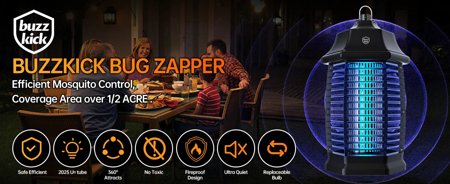 Electric Bug Zapper,Indoor Insect Killer with Switch Waterproof MosqMosquito  Repellent Outdoor, Fly Traps for Backyard Patio