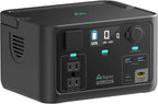 300W Portable Power Station 192Wh LiFePO4 Battery, 600W Surge, 1.5H Fast Charge, Solar Compatible for Camping Emergency Home Use