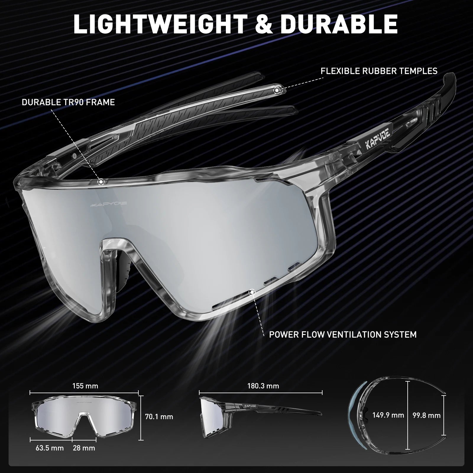 KAPVOE TR90 Polarized Sunglasses