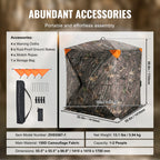 SucceBuy Hunting Blind  270° See Through Ground Blind 1-2 Person