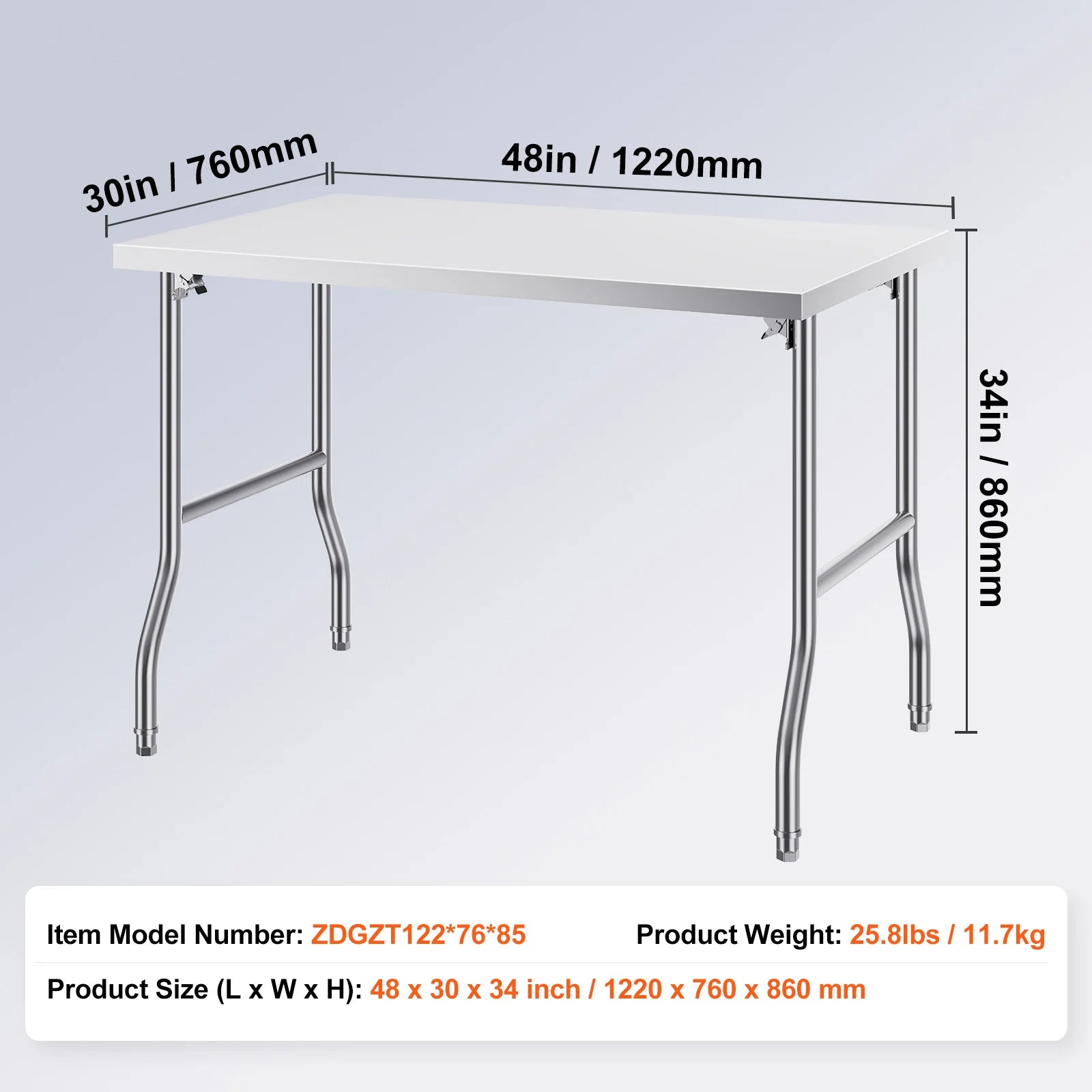 Professional SucceBuy Single/Double-Shelf Work Prep Table